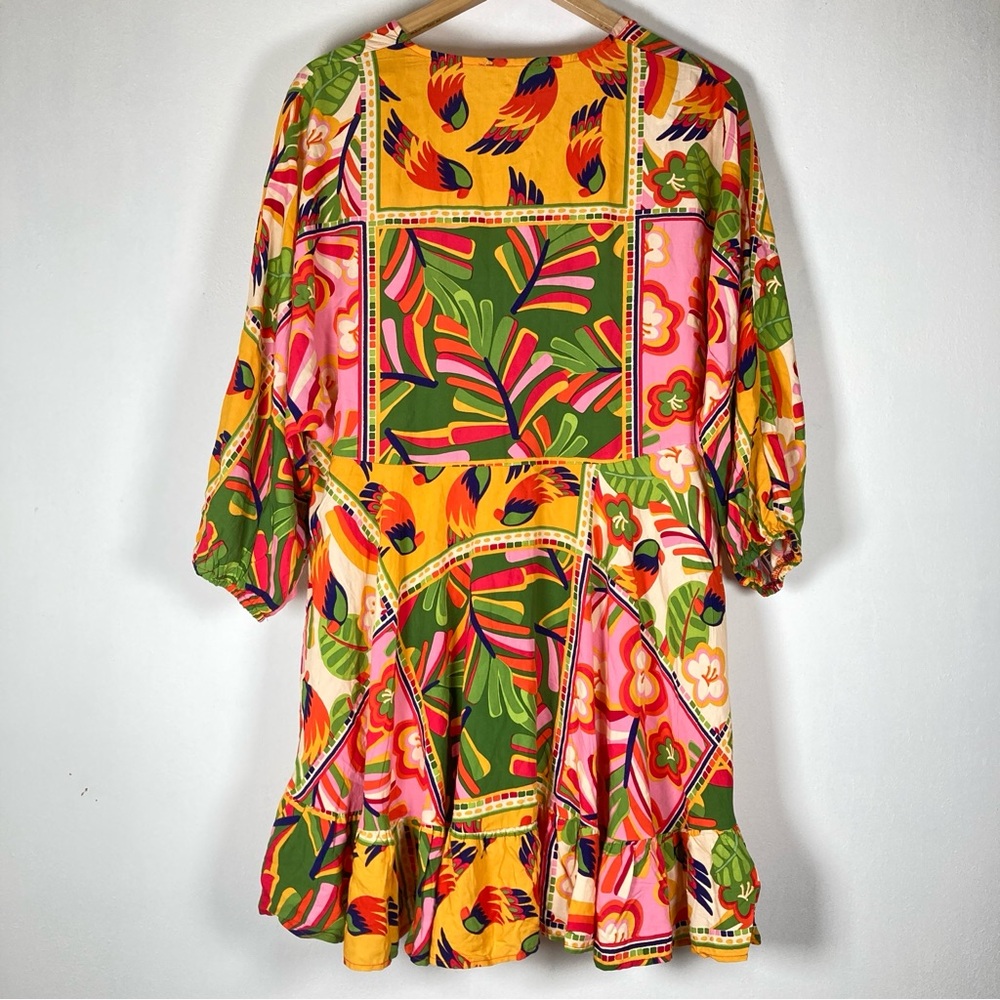 Label Of Love Anthropologie Calista Resort Mini Dress Cover Up V Neck Size small - Picture 8 of 16